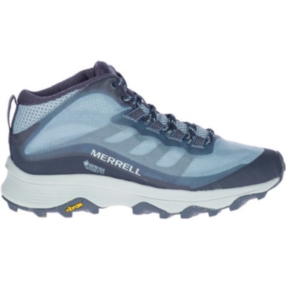 Merrell Women's Moab Speed GTX Mid Hiking Boots in Navy Size 8 - Picture 3 of 10